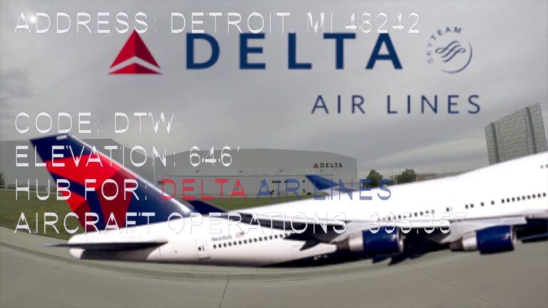 Delta Airlines+ DTW Metro Hub at Detroit Metropolitan Airport, Romulus, Michigan, USA